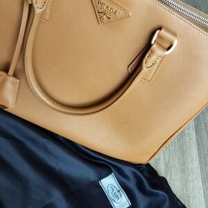 Prada Camel Leather Satchel